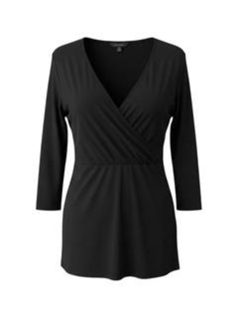 J. Jill Women's Wearever Black Wrap Top S